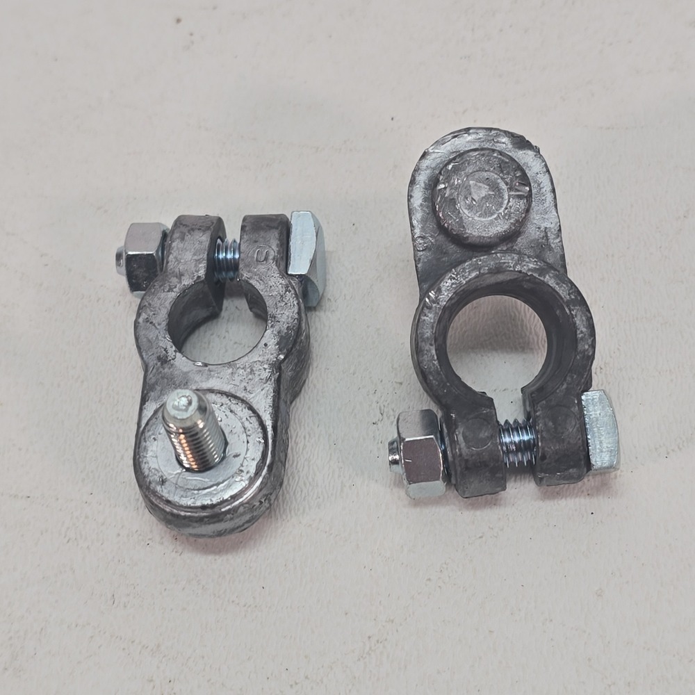 QTY 2 Automotive Lead Universal Battery Terminal Connector Heavy Duty Metal
